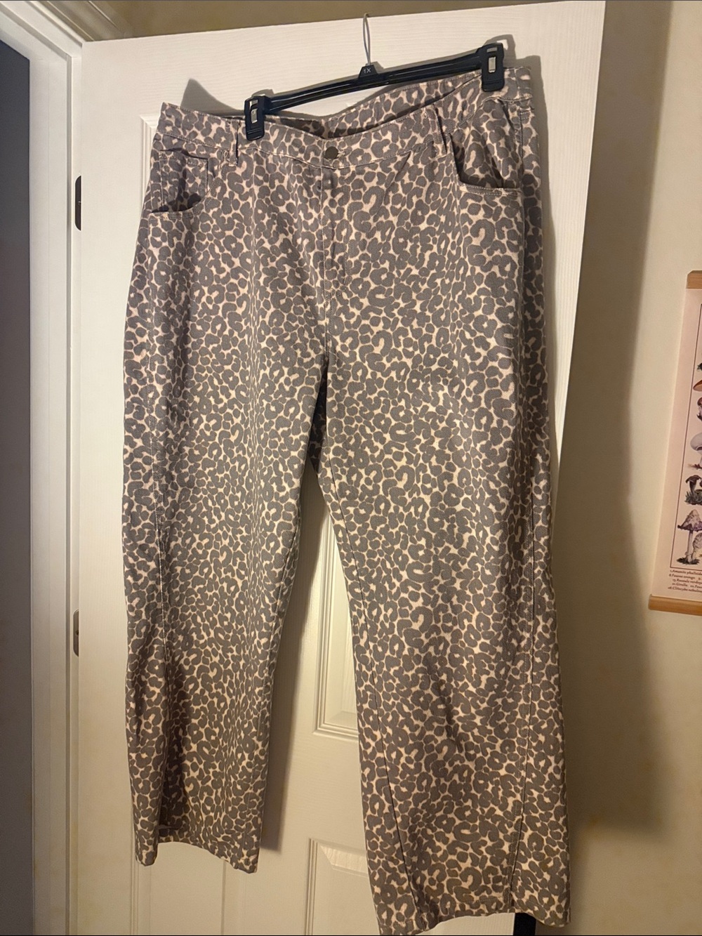 Wild Fable Leopard Print Casual Pants - Taupe & Cream